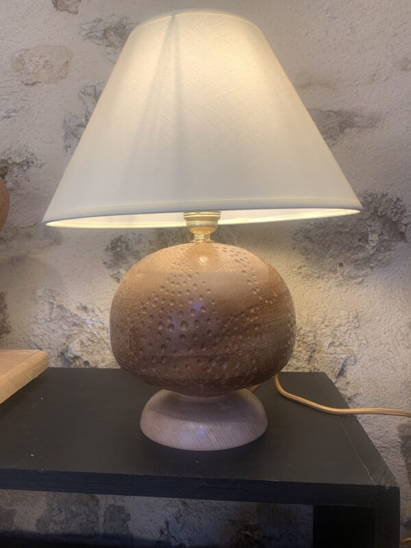 Lampe à poser Chêne brun et hêtre